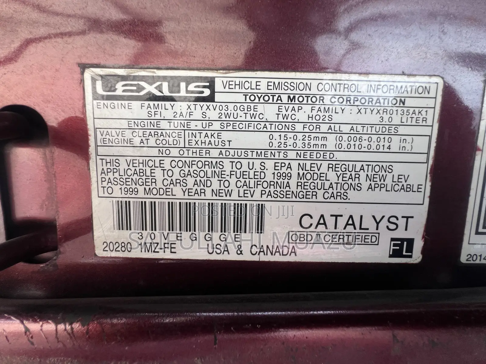 Lexus RX 1999 Red
