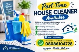 Part-Time House Cleaner Available
