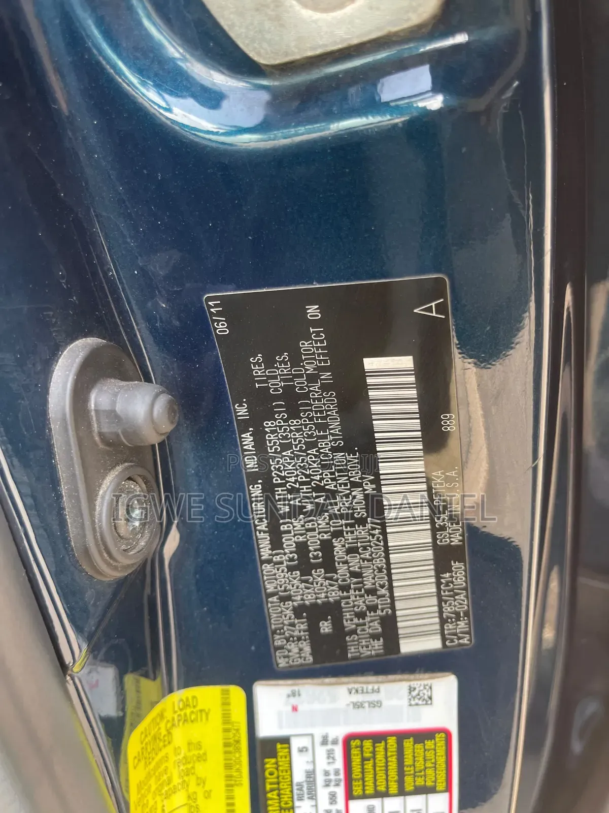 Toyota Sienna 2012 Blue