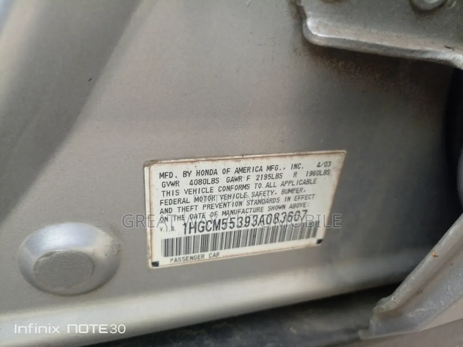 Honda Accord 2005 Silver