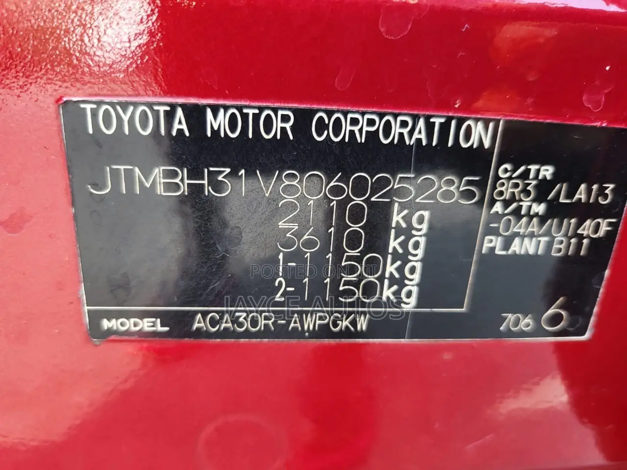 Toyota RAV4 2010 Burgundy