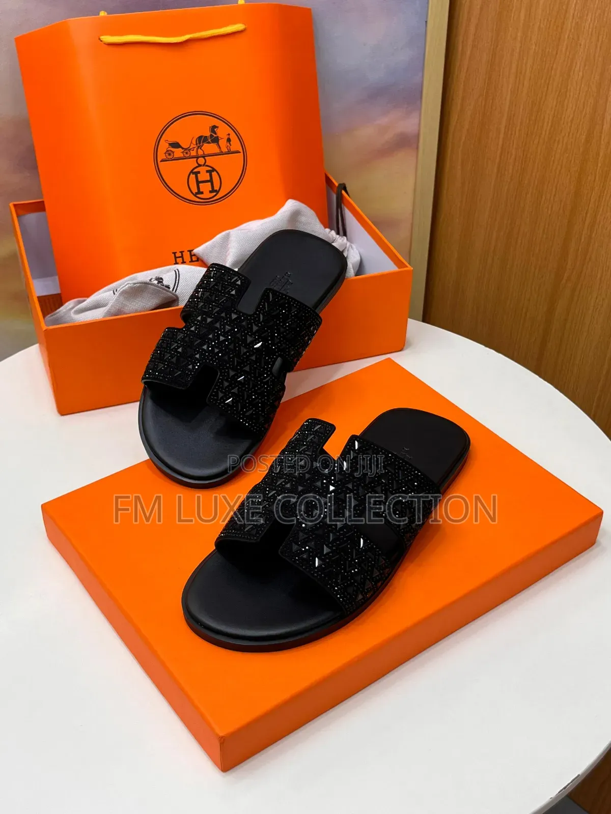Quality Stoned Hermes Slippers