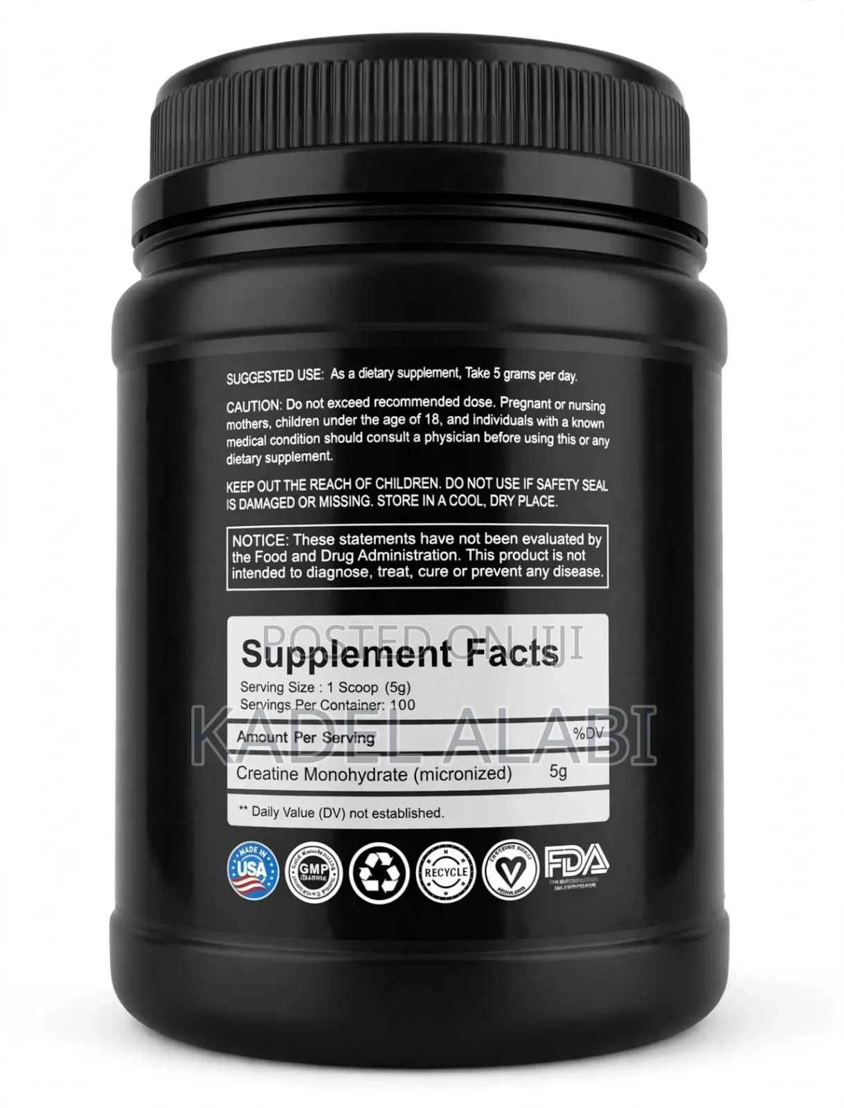Creatine Monohydrate 500g, 100 Servings