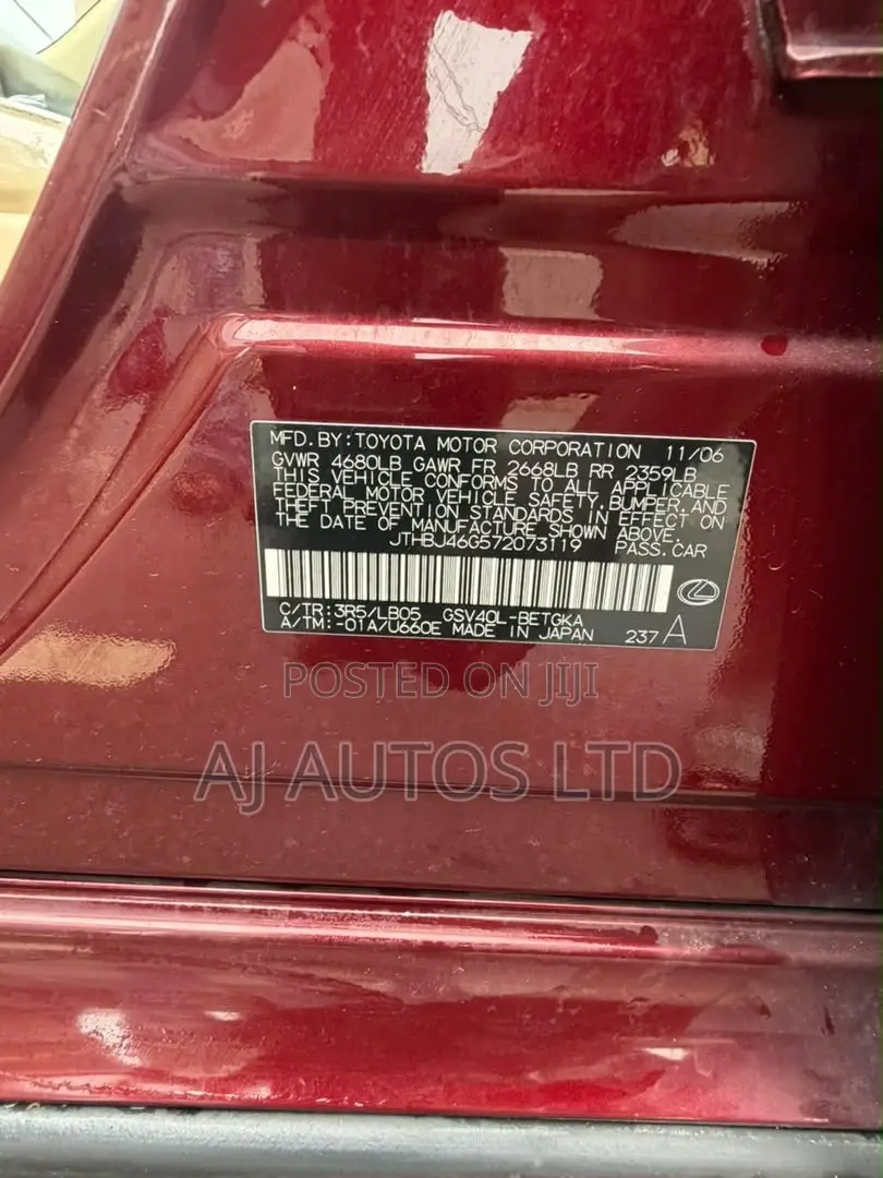 Lexus ES 350 2008 Red