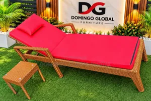 Outdoor Rattan/Wicker Pool Bed and Lounger Set