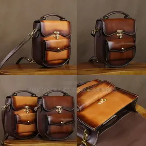 New Handmade Backpack, Made of Vegetable-Tanned Cowhide Leather,