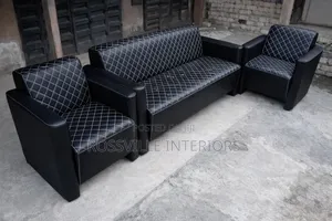 Affordable Black Sofa Set for Living Room