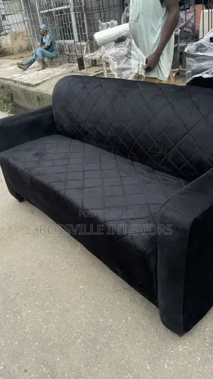Affordable Black Sofa Set for Living Room