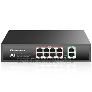 Tenveo 8 Port AI-POWERED Gigabit PTZ CAMERAS PoE Smart Switch