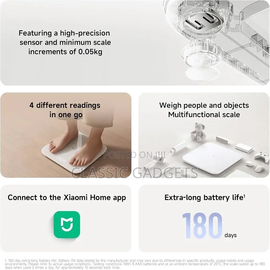 Xiaomi Smart Scale S200, Digital Bathroom Scale With Bluetooth