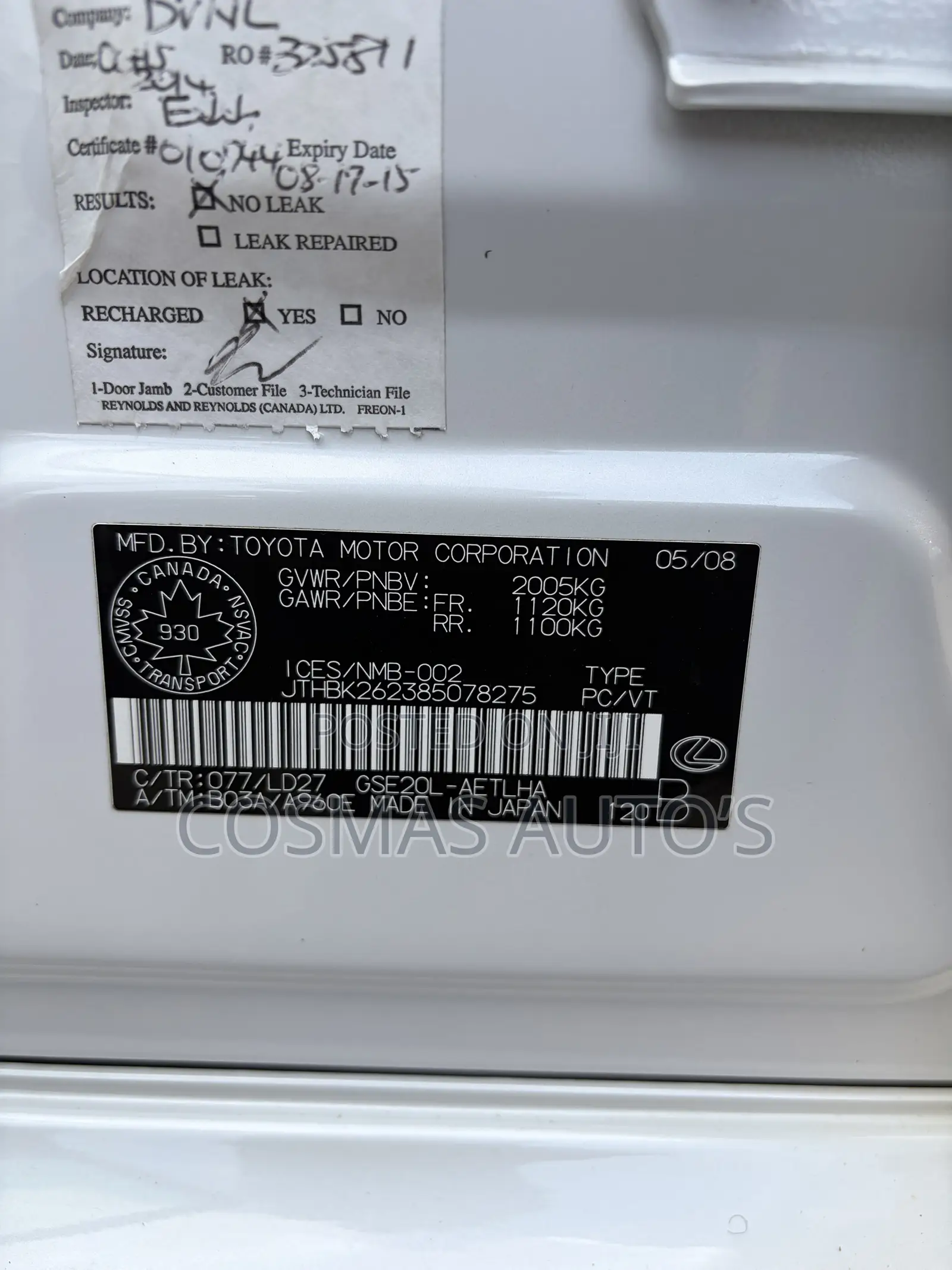 Lexus IS 250 2008 White