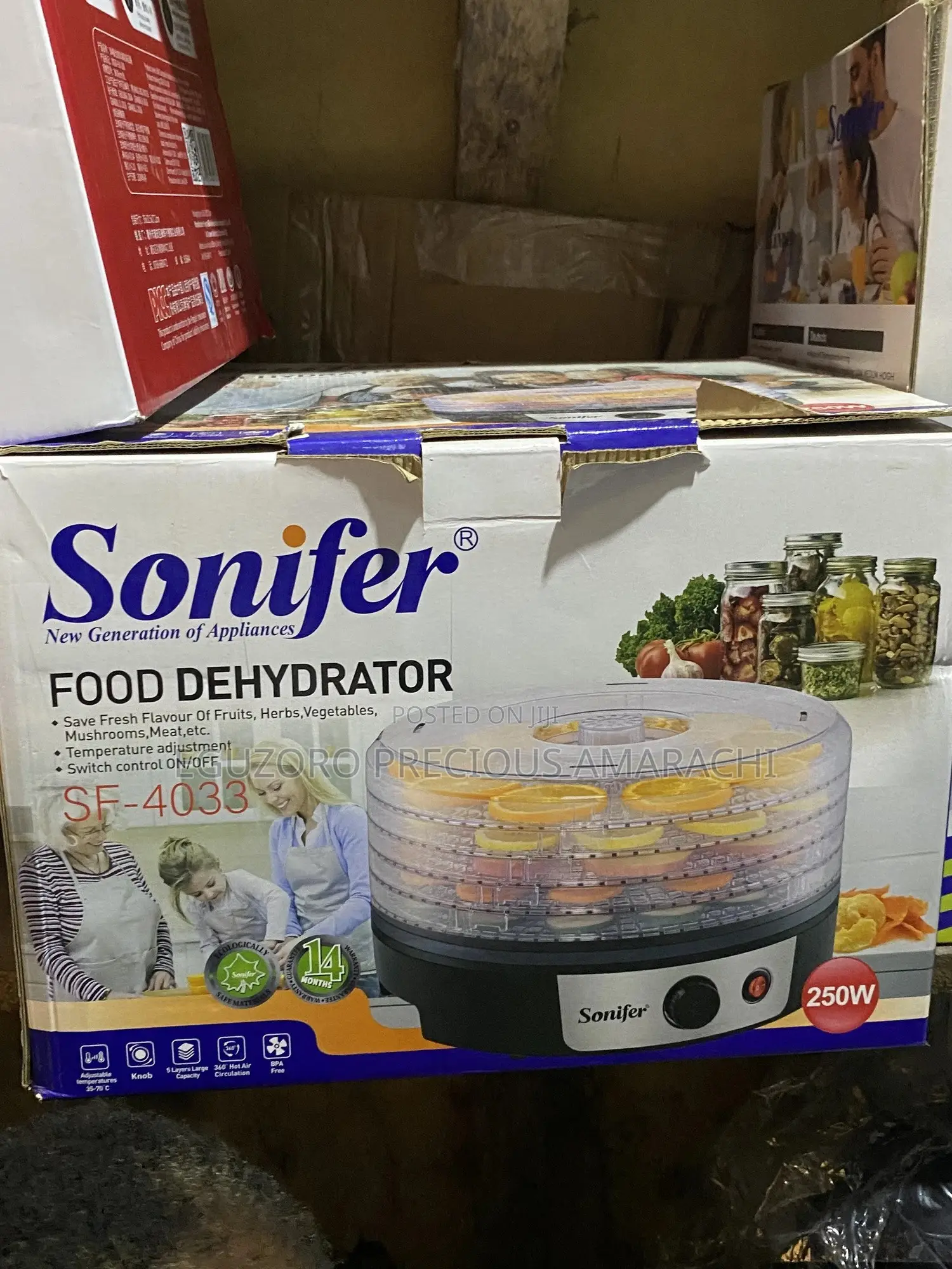 Sonifer Smart 5 Tray Food Dehydrator-250w