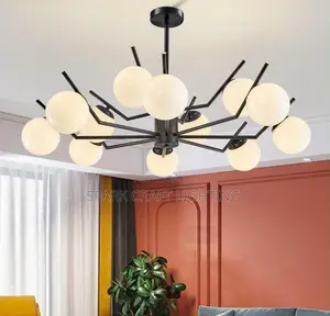 Classic Luxury Spider Multi Head Pandant Lamp Glass Chandelier