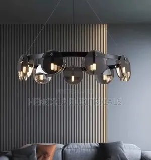 Modern Smoked Glass LED Chandelier