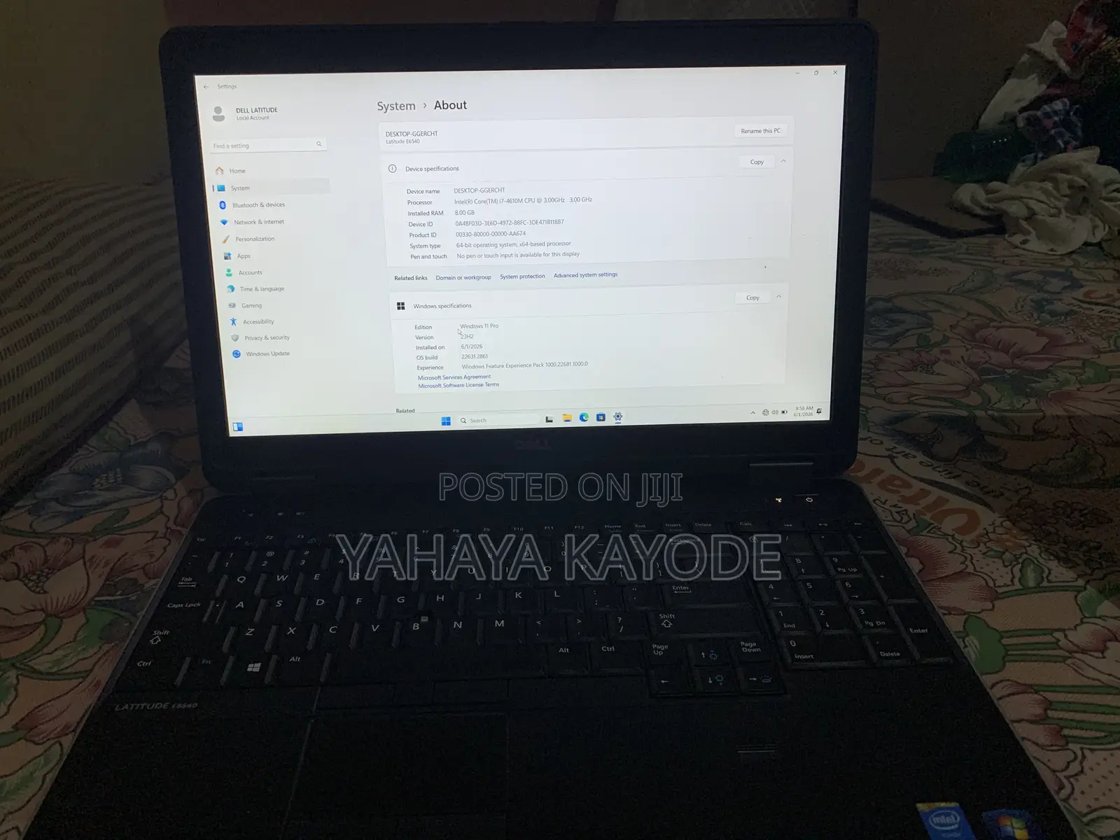 Laptop Dell Latitude E6540 8GB Intel Core i7 SSD 128GB
