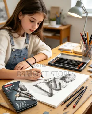 Derwent Professional 9B to H Graphic Soft Drawing Pencils 12