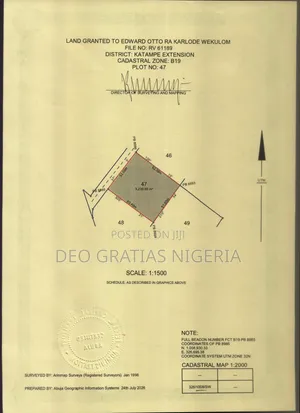 A (3,200sqm) Residential Land for Sale in Katampe Extension