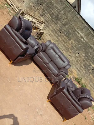 Brand New 4 Seaters Full Padded Leather Sofa Set (2,1,1) Seaters