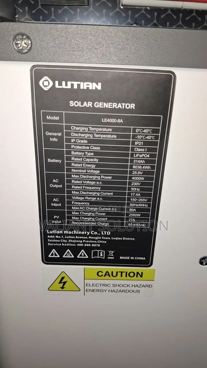 4000w Lutian 8kWh Battery Solar System