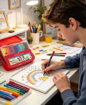 Faber-Castell Connector Fibre Tip Pens - Bright Assorted Colours 60