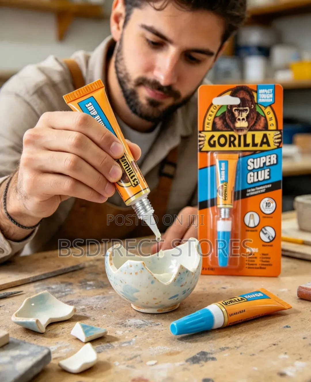 Gorilla Super Glue Impact Tough Permanent Liquid Transparent Clear 3 G