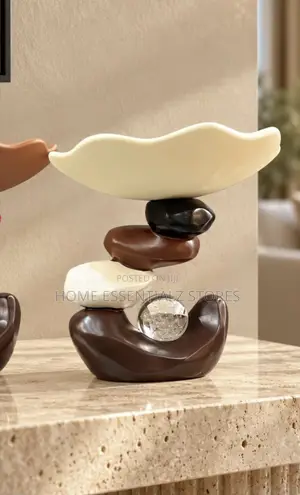 Modern Zen Balancing Stones Sculpture - Centerpiece Pebble Art Decor
