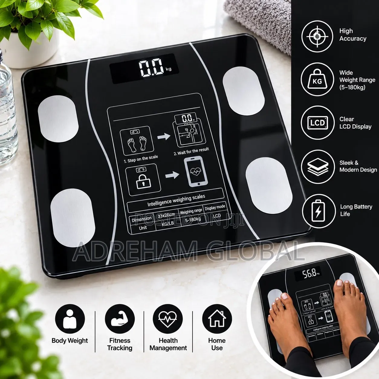 Smart Bluetooth Bathroom Scale