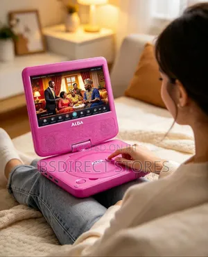 ALBA 7" PINK Portable DVD Player With Swivel Screen
