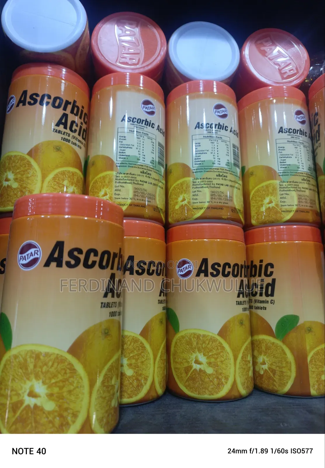 PATAR Ascorbic Acid Vitamin C 1000 Tablets
