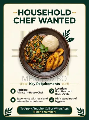 Live-in Chef Wanted