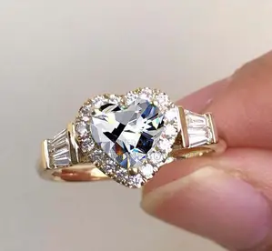 Elegant Gold Plated Wedding/Engagement Ring