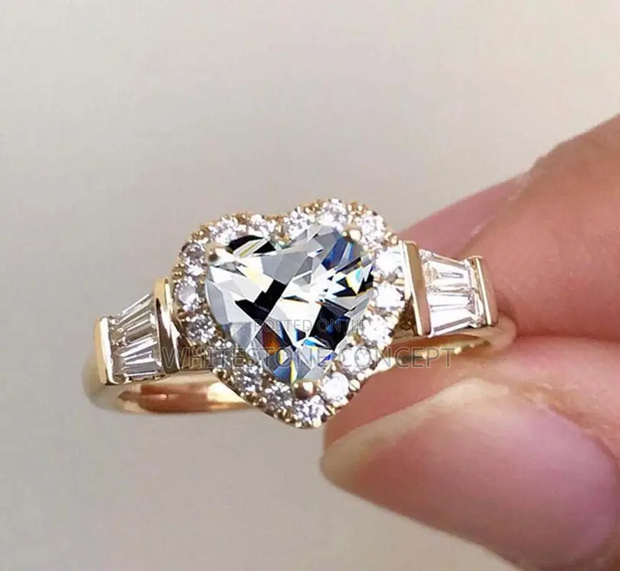 Elegant Gold Plated Wedding/Engagement Ring