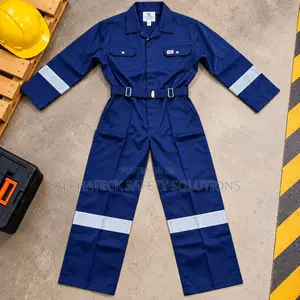 Safety Coverall With Reflective Stripes