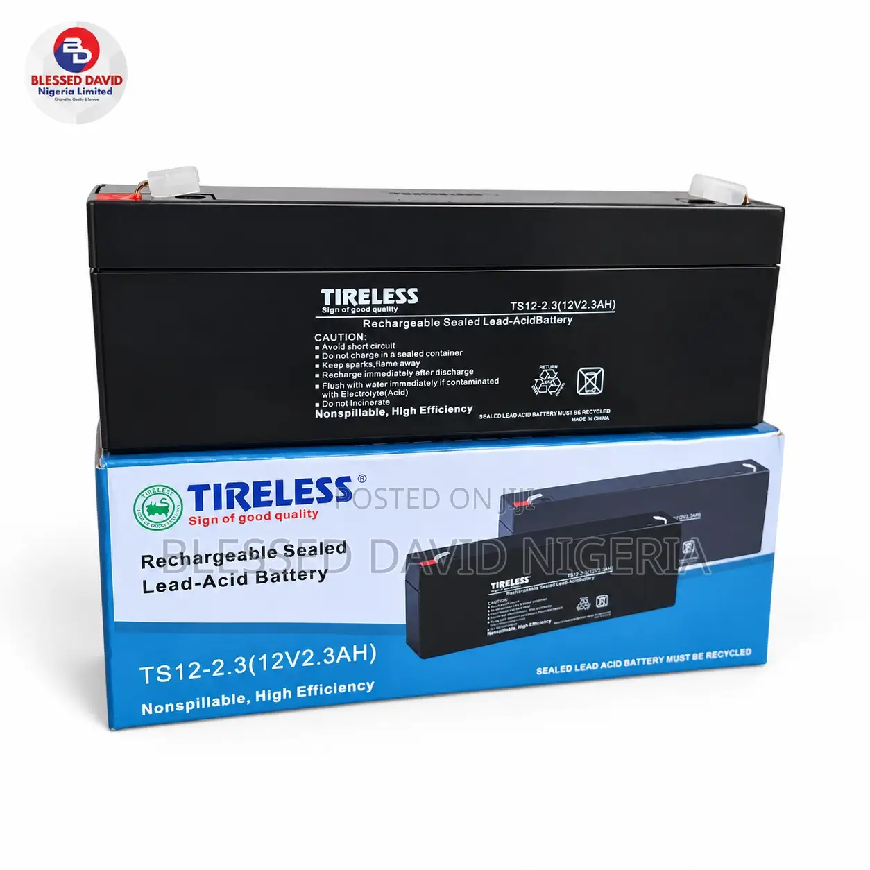 Tireless 12V 2.3Ah Replacement Battery