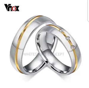 Vnox Stainless Steel Wedding Ring