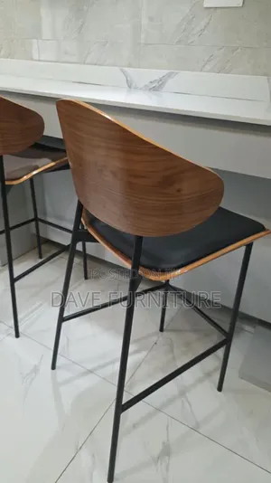 Wooden Back Barstool