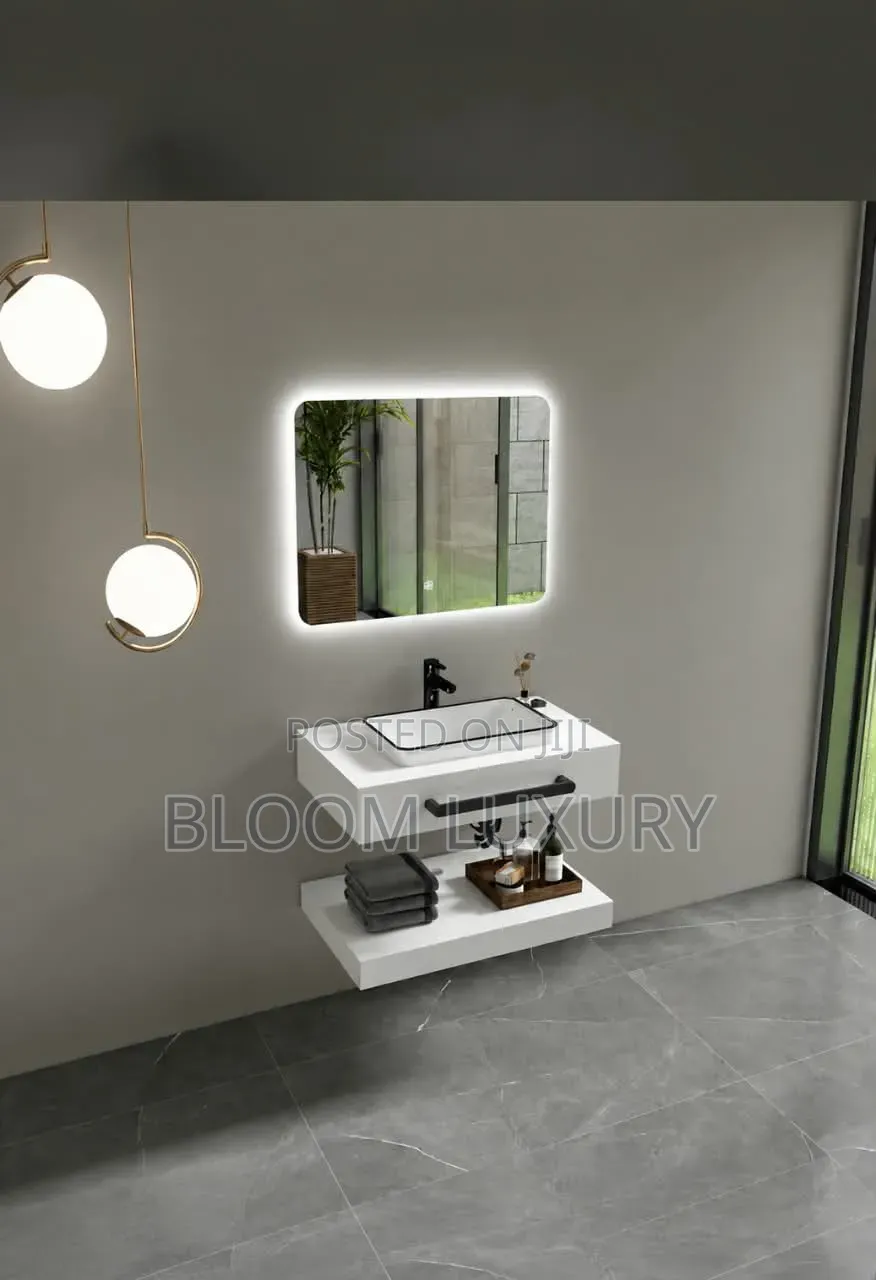 Floating Bathroom Vanity + Led Mirror