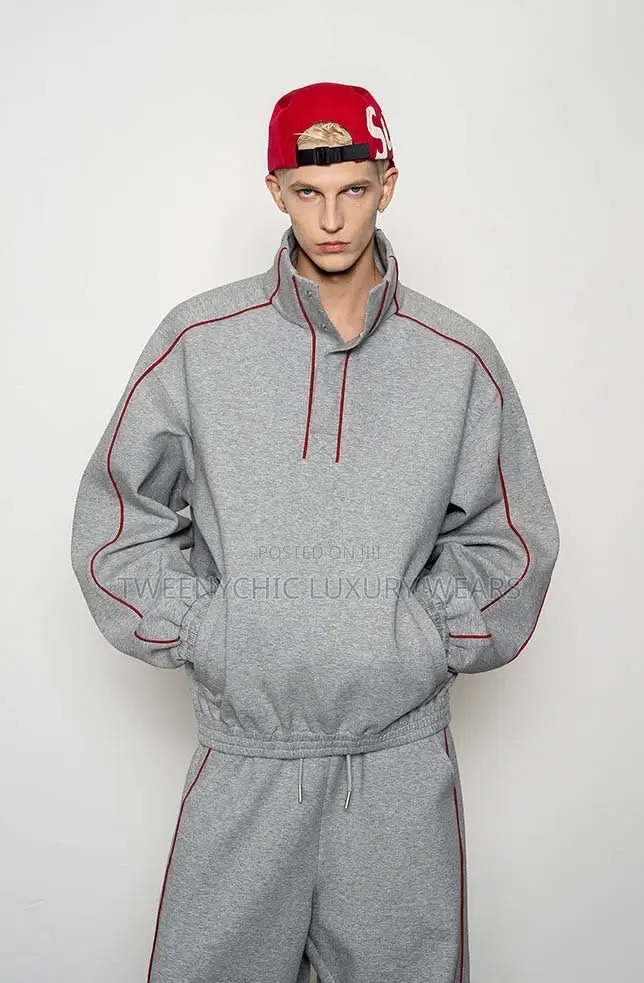 Grey Oversized Tracksuit Set