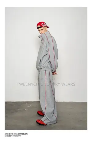 Grey Oversized Tracksuit Set