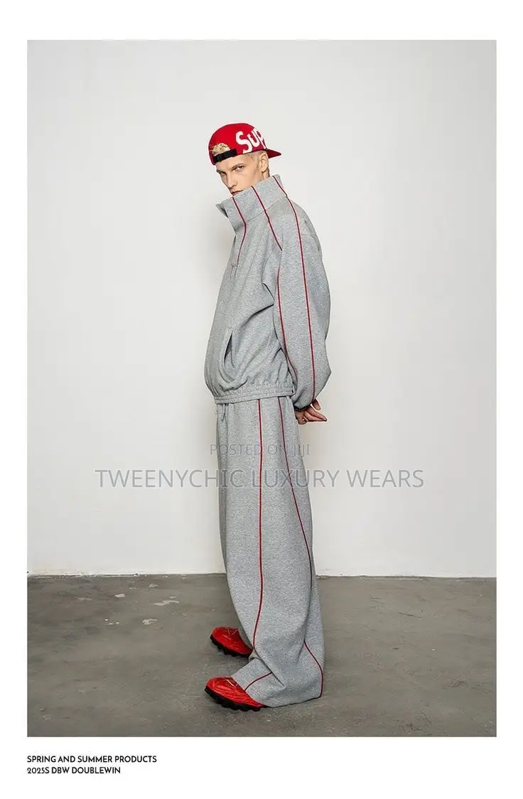 Grey Oversized Tracksuit Set