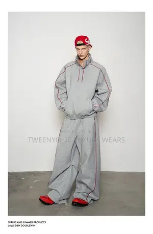 Grey Oversized Tracksuit Set