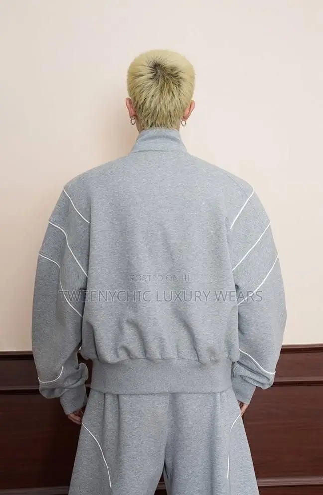 Grey Oversized Tracksuit Set