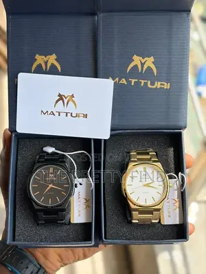MATTURI Luxury Quartz Wristwatches – Black & Gold