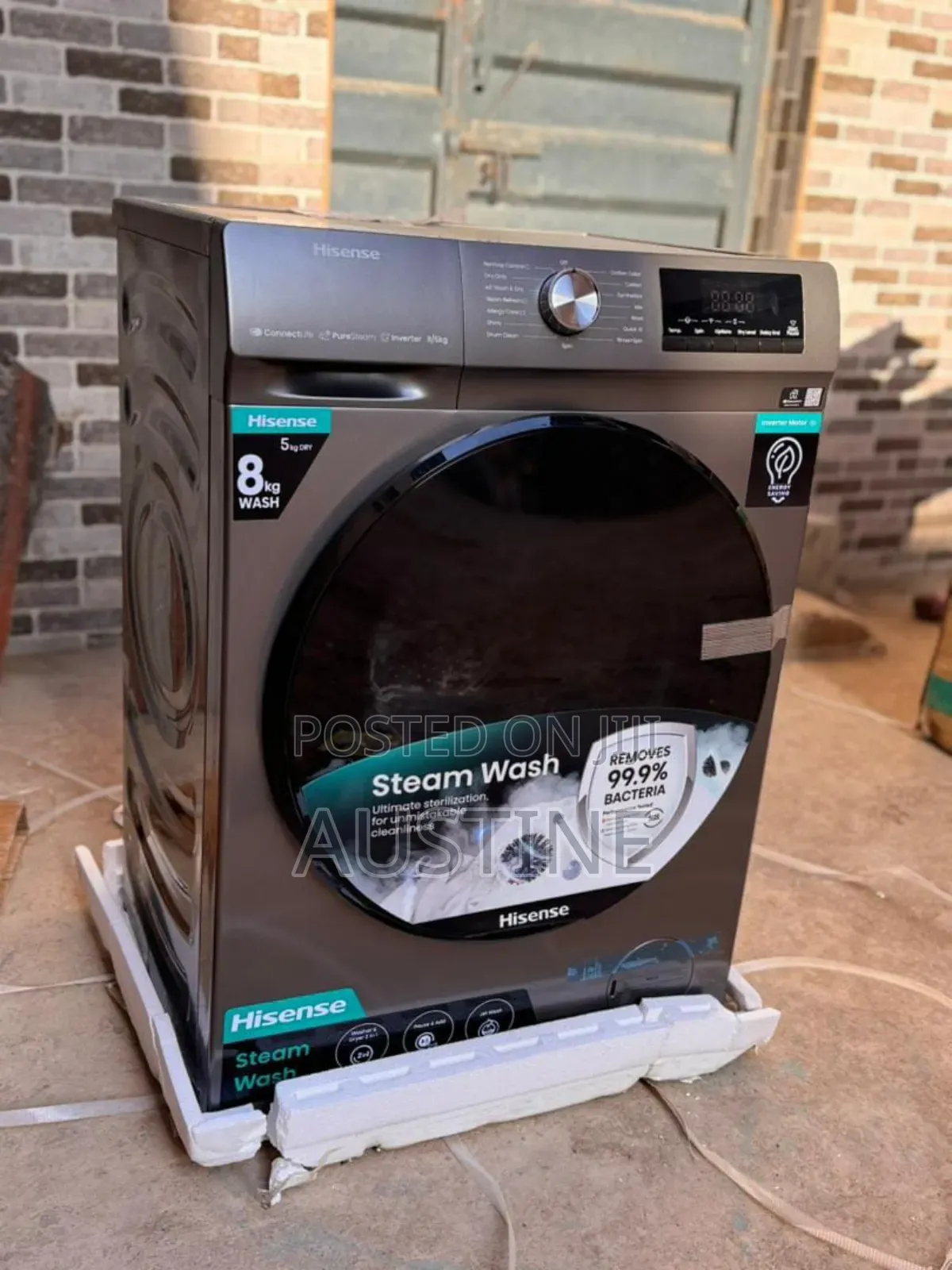 Brand New Hisense 8kg Front Loader Automatic Washing Machine>silver