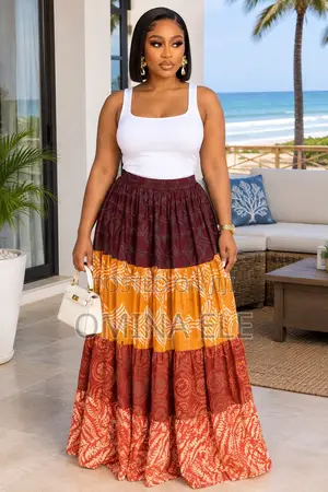 Adire Patch Skirt
