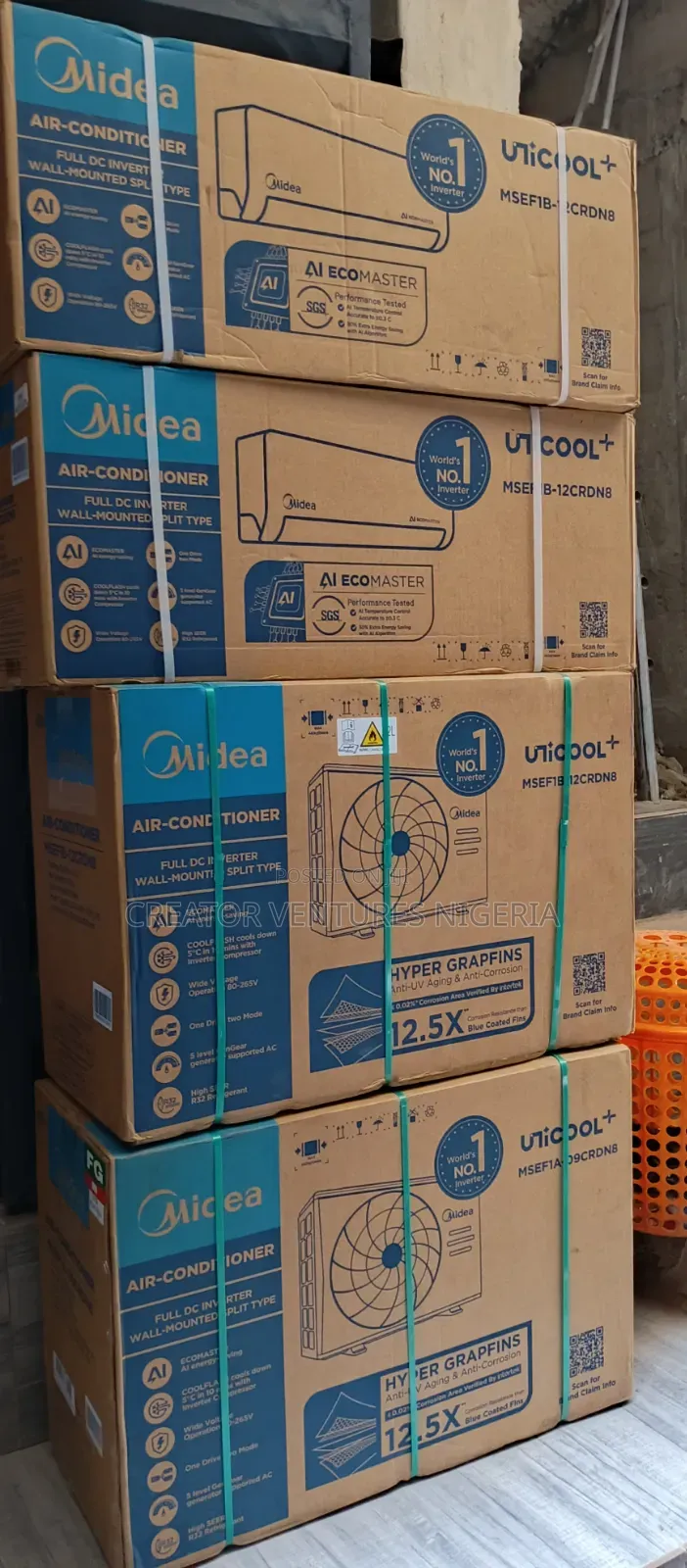 Midea Split Unit Regular Split Unit AC,full Copper,1hp, 1.5hp 2hp