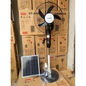 Charweek Solar Rechargeable Standing Fan