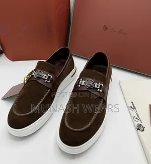 Italian Loro Piani Brown Loafers for Men 40-46 Available