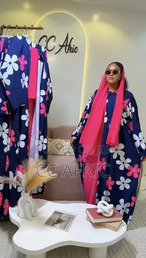 2psc Printed Abaya