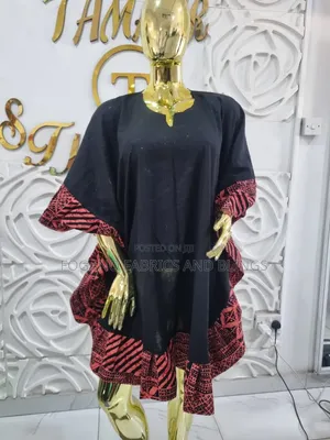 Black Gown With Red Frills